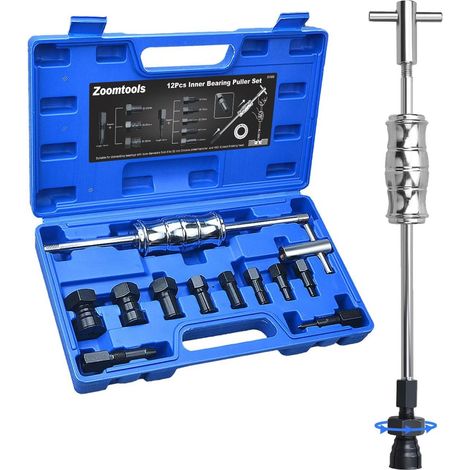 12pcs 8-32mm Inner Bearing Puller, with Sliding Hammer, Blind Hole Bearing Puller, Extendable Clamps, Driver Bearing Removal for Car, Motorcycle and Vehicles