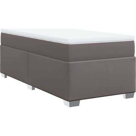 Maison Exclusive - Boxspringbett mit Matratze Grau 90x190 cm Kuns