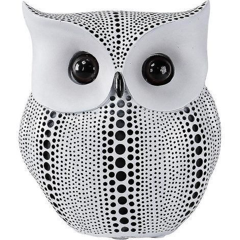 ornement Hibou - Blanc, Dcorations Cratives En Rsine, Dcorations De Jardin Et De Ferme, Dcorations De Table (1/5)
