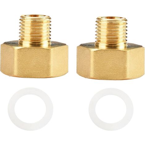 2 pièces Réducteur 1/4 sur 1/2 pouce, Prolongateur réducteur 1/4 pouce extérieur x 1/2 pouce intérieur en laiton fileté/raccords en laiton (1/5)