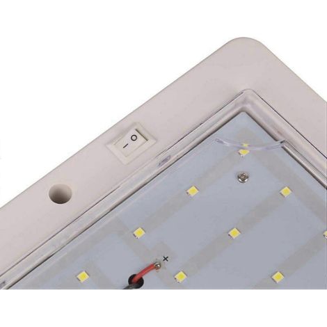 2 lampes LED intérieures de toit pour camping-car, caravane, fourgon aménagé et bateau, 10 W, 6000 K, blanc (1/5)