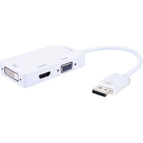 TECHLY Adattatore 3 in 1 DisplayPort 1.2 a HDMI/DVI/VGA (1/5)