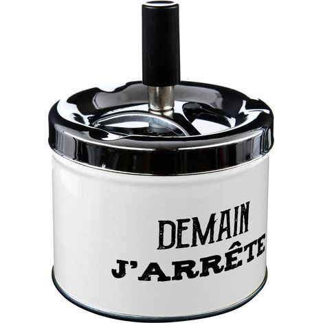 Posacenere Aaron D.9,5cm metallo - Bianco - Atmosphera créateur d'intérieur (1/5)