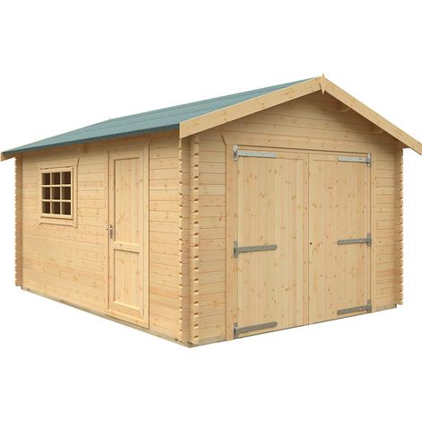 16x12 The Warwick 44mm Cabin - L475 x W355 x H282.9 cm - Solid Wood/Softwood/Pine - Natural