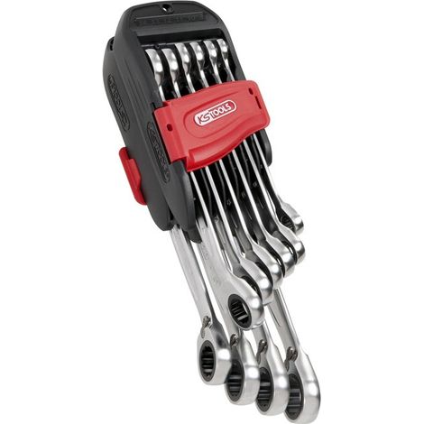 KS Tools - Jeu 10 clés mixtes cliquet à réversible - 503.4620