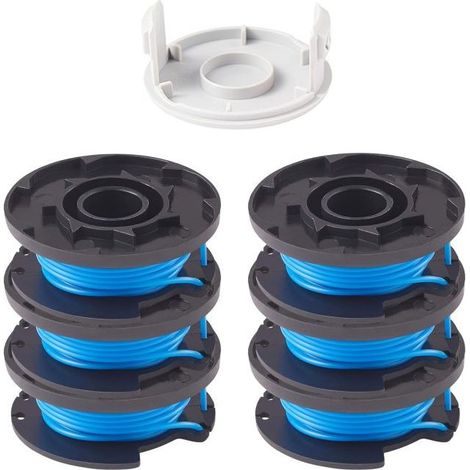 Bobine de rechange AC14RL3A pour coupe-bordures Ryobi One+ 18V, 24V et 40V (6 bobines + 1 capuchon) (1/5)