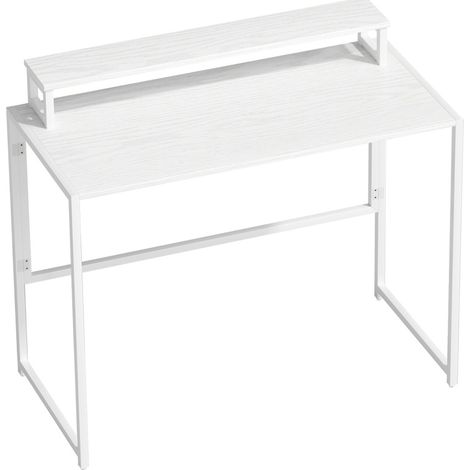 Scrivania pieghevole con supporto per monitor 100 x 48 x 87,5 cm bianca (1/5)