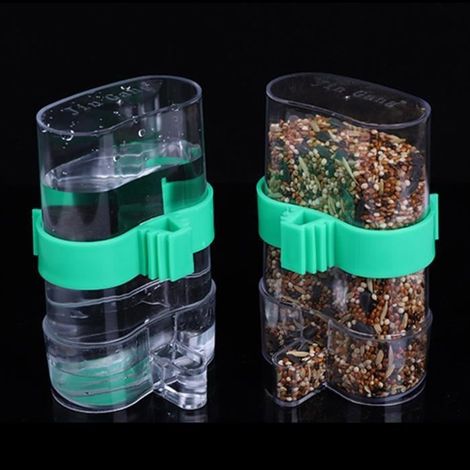 Distributeur automatique d'eau et de nourriture pour oiseaux 13.4x7.5x3.2 cm (1/4)