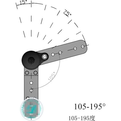 Charnières pliantes (105-195 degrés) - Lot de 2 - 5, 6 ou 7 positions - Charnière à cliquet modifiée pour chaise réglable - Mécanisme pour canapé, appui-tête et lit (1/5)