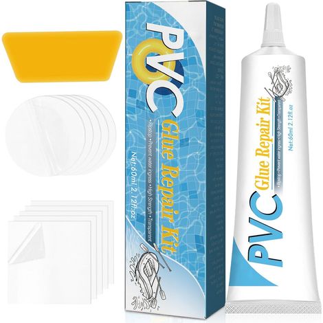 Kit de réparation pour piscine - Rustine étanche pour matelas gonflable - Kit de réparation de piscine - Kit de réparation en PVC - Kit de réparation pour matelas à eau (1/5)