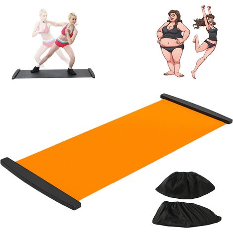 Plaque de glisse avec housse de chaussure, tapis d'exercice amincissant pour entraînement des jambes, fitness et athlétisme (1/5)