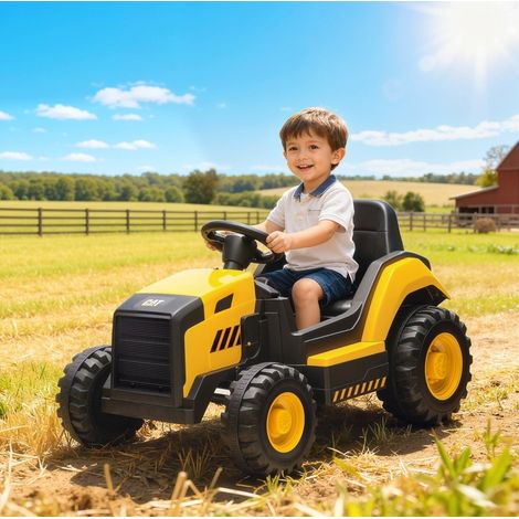12V Kinder-Elektroauto mit Fernbedienung, Bluetooth und Musik, Gelb OKMYHOME (1/5)