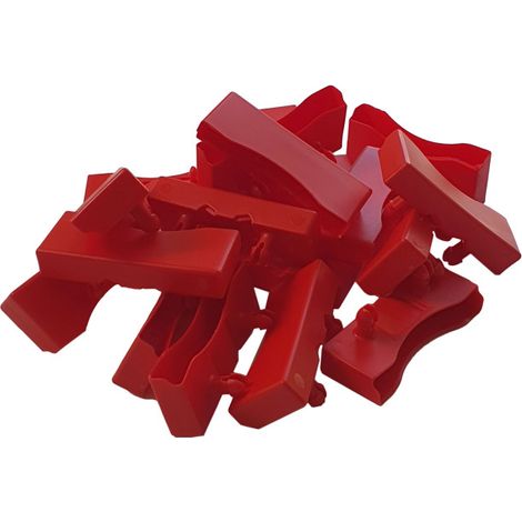 Lot de 20 embouts rouge pour lattes de 68 x 8 mm (1/3)