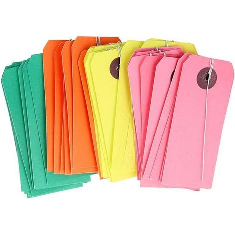 80 étiquettes de couleur avec fil métallique (1/4)