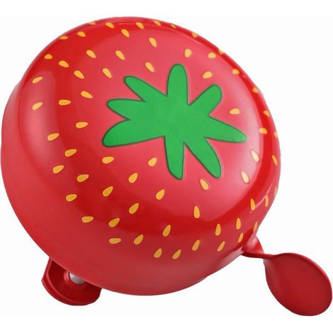 Sonnette de vélo pour enfants, jolie sonnette au son clair et puissant, sonnette en métal pour enfants et adultes, sonnette fraise pour vélos d'enfants, trottinettes et accessoires de vélo (1/5)