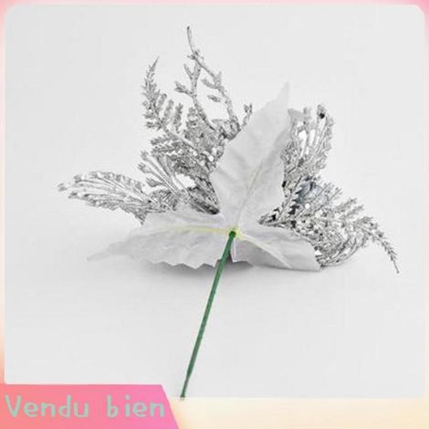 Garosa branche florale décorative de Noël Branche de Bouquet de noël, branche de pomme de pin artificielle en épicéa linge pack (1/4)