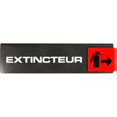 Plaque de porte Extincteur flèche droite - Europe design 175x45mm - 4260389
