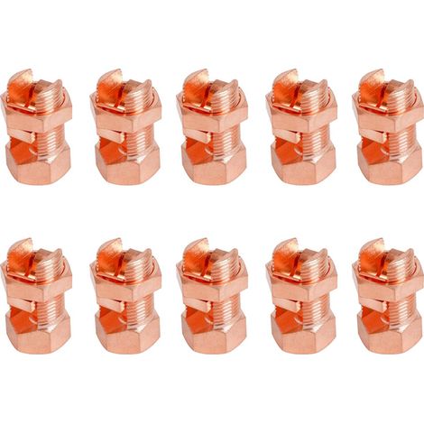 Confezione da 10 connettori a bullone divisi, connettori a bullone divisi per messa a terra TJ-16 (1/5)