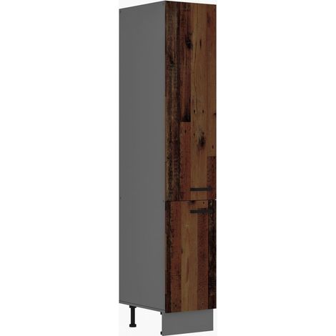 Küche OLD STYLE Hochschrank 40 cm Old Wood Küchenzeile Küchenblock Einbauküche (1/5)