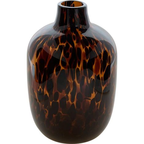 Vase Léopard en Verre "Roen" 25cm Ambre (1/3)