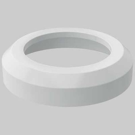ROSONE BIANCO DA PARETE PER CURVA WC 90° - Dm 100 H 8,6