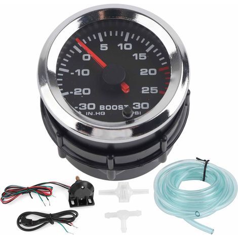 Pointeur de jauge universel Turbo Boost Affichage LED 7 couleurs 3030 PSI 52 mm de diamètre pour bateau de camion de voiture 12 V (1/5)
