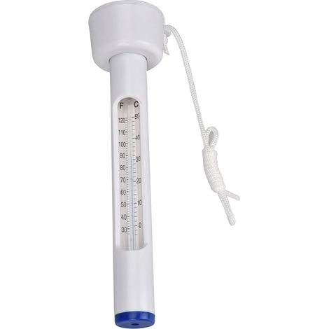 Thermomètre Flottant en PP pour Piscine SPA Etanche Jacuzzis (Blanc) (1/4)