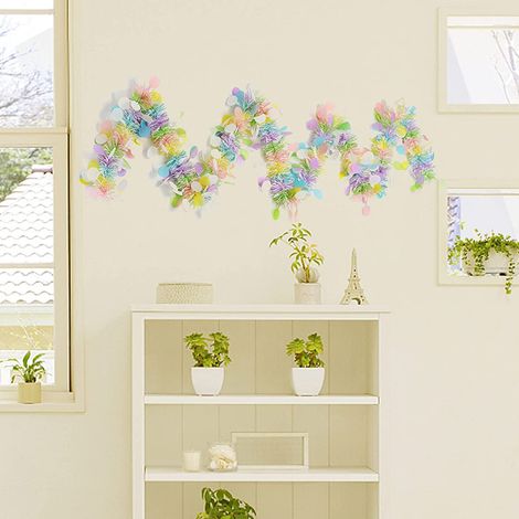 Set mit 3 dekorativen, farbigen Eiergirlanden für Ostern, Geburtstage und Partys, Tischdekoration, verschiedene Farben, Einheitsgröße. (1/5)