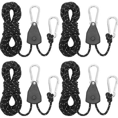 Lot de 4 tendeurs réfléchissants pour tente, tendeurs de corde de guidage, cordes de guidage, corde de camping (1/5)