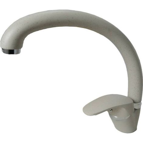 Vtizikl Miscelatore Rubinetto Monocomando Per Lavello Cucina Canna Curva Avena 63001 - (1/2)