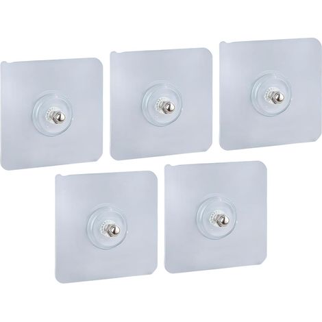 Adhesive Hooks 5 Pack Removable Hanger Wall Hook Adhesive