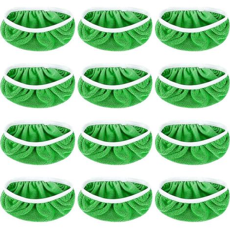 12 Pièces Chiffons De Sol Humides pour Swiffer, Lingettes Humides RéUtilisables en Tissu en Velours de Corail Verte, SerpillièRe Humide Et SèChe en Microfibre, AdaptéEs à Tous Types De Sols (12) (1/5)