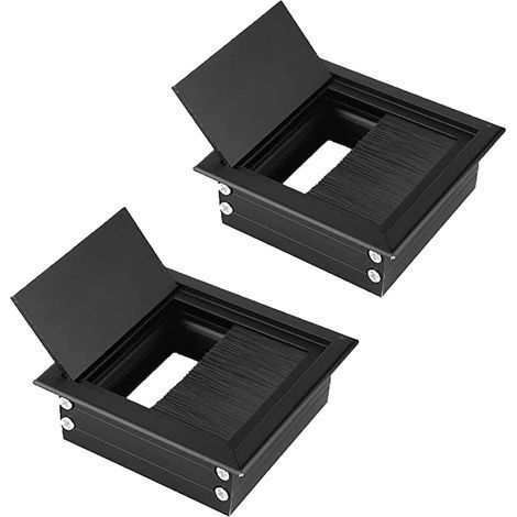 2 Pièces Passe Câbles Encastrable, Trou de Câble Couvercle Bureau, Couvercle Trou Bureau D'ordinateur, pour Pupitre, Bureau D'ordinateur (8 x 8 cm/ 3,14 x 3,14 Pouces) (1/5)