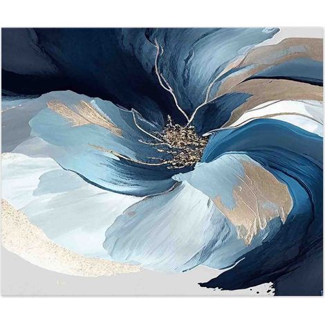 Lupia - Quadro Copri Cassaforte Tela ABSTRACT FLOWER, decorazione moderna per nascondere Quadri Elettrici, Contatori, Modem, Cotone con Telaio Legno, varie dimensioni senza cerniera 50x60 cm