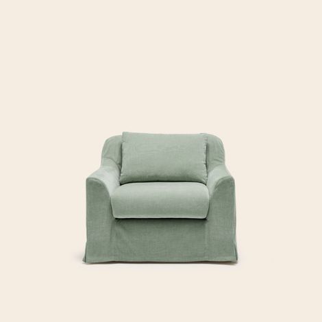 Fauteuil en Revêtement en chenille moelleuse CLARIBEL