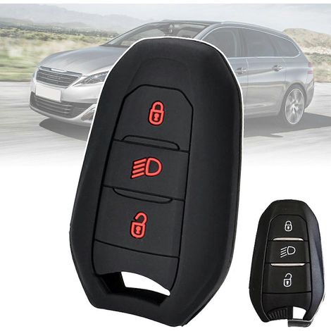 Étui de protection en silicone pour clé de voiture Peugeot 308, 508 et Citroën C4, 3 boutons (1/5)
