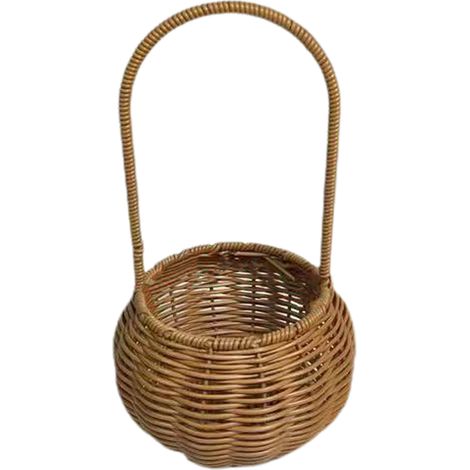 Handgefertigter Blumenkorb aus Kunststoff, braun, 30 x 12 x 12 cm – Weiche Tasche mit individuell gestaltbarem Design für Terrasse und Garten (1/5)