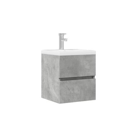 Armoire d'évier Gris béton 41x38,5x45 Bois d’ingénierie