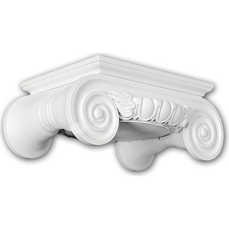 Chapiteau de colonne 111009 Profhome Colonne Élement décorative style ionique blanc (1/5)