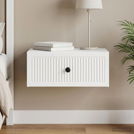 vidaXL Cabinet de chevet Blanc 49 x 34,5 x 20 cm Bois d'ingénierie (1/5)