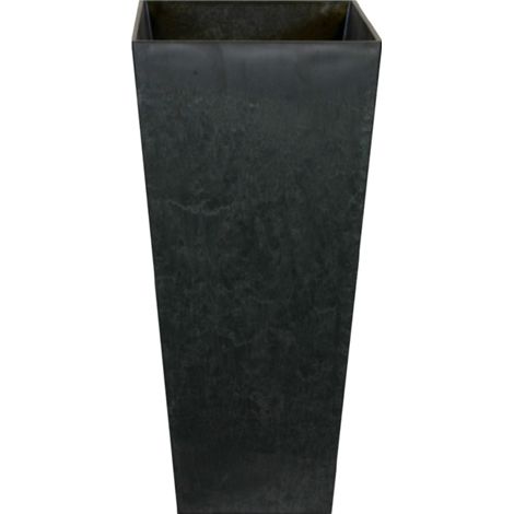 Ella Vase - Artstone - L26 x W26 x H49 cm - Black