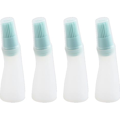 Brosse À Huile En Silicone - Bouteille Dosée Avec Brosse Intégrée - Pour Barbecue Pâtisserie Cuisson - 4 Pièces (1/5)