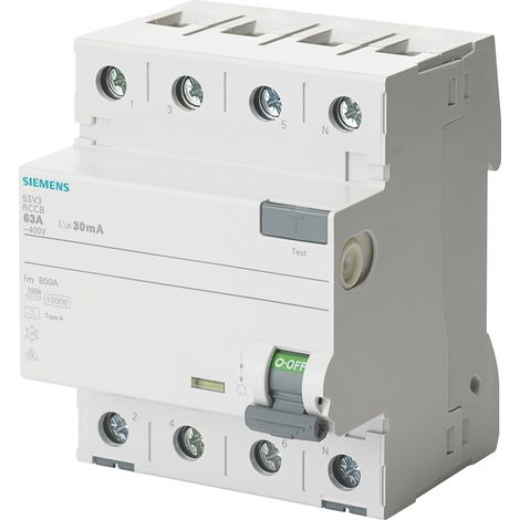 4P 25A 30mA 400V 10KA Fehlerstromschutzschalter Typ F 5SV3342-3