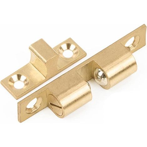 Chiusura per mobili, set di 4 chiusure a pressione per ante di armadi, accessori per mobili in ottone massiccio con molla (50 mm) (1/4)