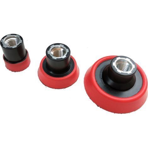 3pcs Plateau de Ponçage 25mm 50mm 75mm Disques Abrasifs M14 Velcro Assiette de Ponçage Auto-agrippante Plaque de Support de Ponçage Polissage pour Perceuse Meuleuse d'angle (1/5)