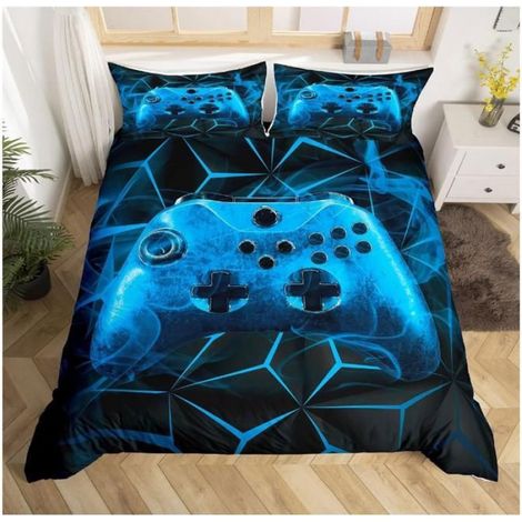 Jeux pour Garçons Housse de Couette 90x190cm Game literie Set Adolescents Teen Game Controller Housse de Couette Set - 6QA (1/4)