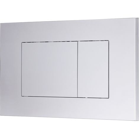 Plaque commande double wc suspendu NELLY boutons rectangles ABS BASS chromé (1/5)