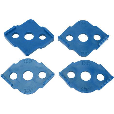 Gabarit d'Angle R, Localisateur d'Angle Rond en Plastique ABS 4PCS pour Cadre Photo à Angle Droit (Bleu) (1/4)