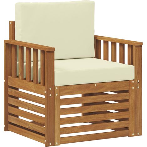 Maison Exclusive - Outdoor-Sofa Massives Akazienholz und Polyeste