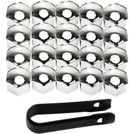 Cache-écrous de roue Cache-écrous de roue Cache-vis de pneu avec outil de démontage, cache-écrous de 19 mm, protection (1/5)